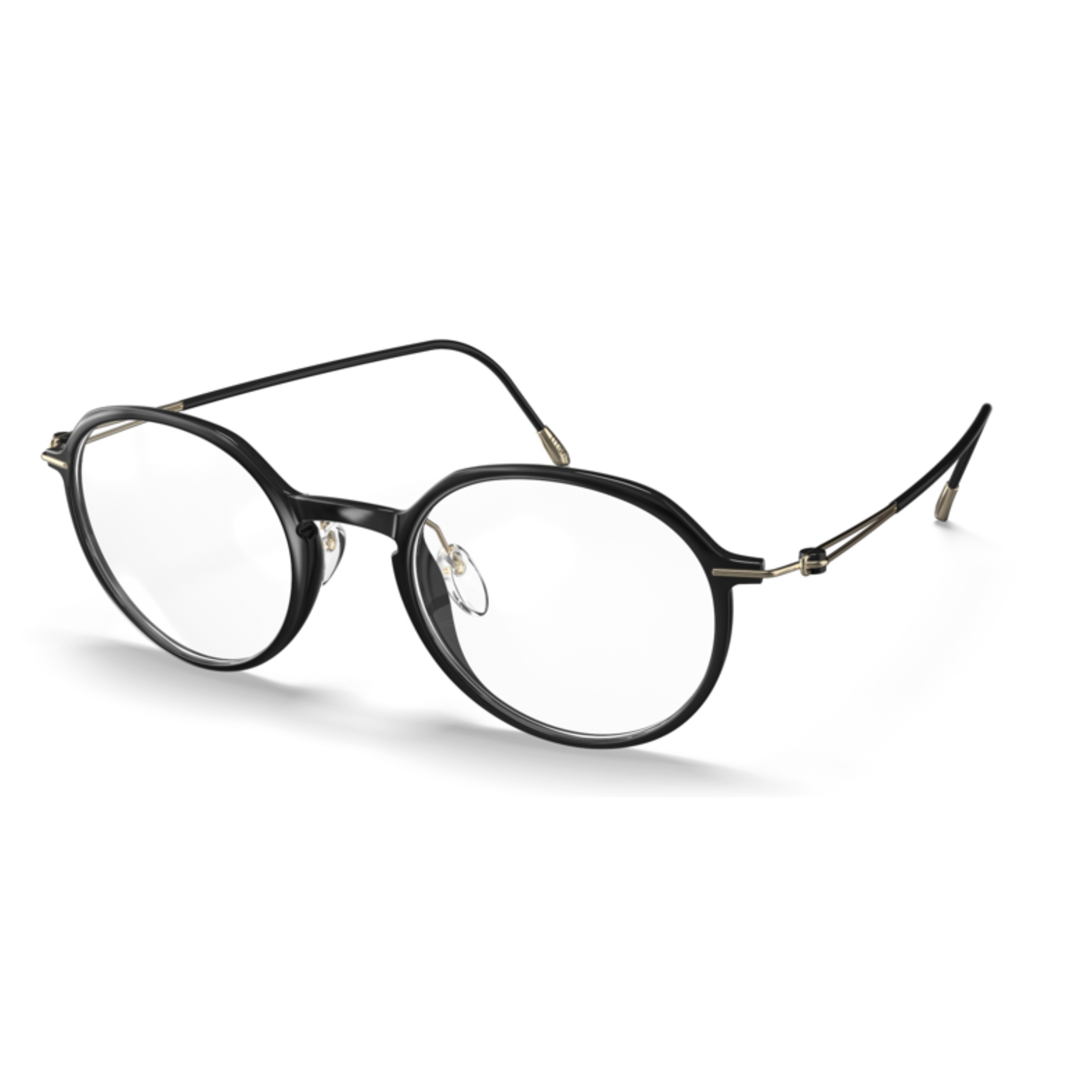 Silhouette-Fullrim-Mixed materials-亮黑色