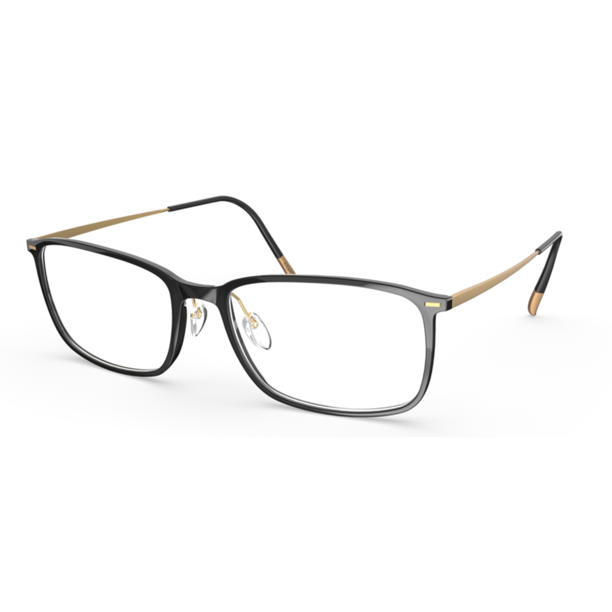 Silhouette-Fullrim-Mixed materials-亮黑色