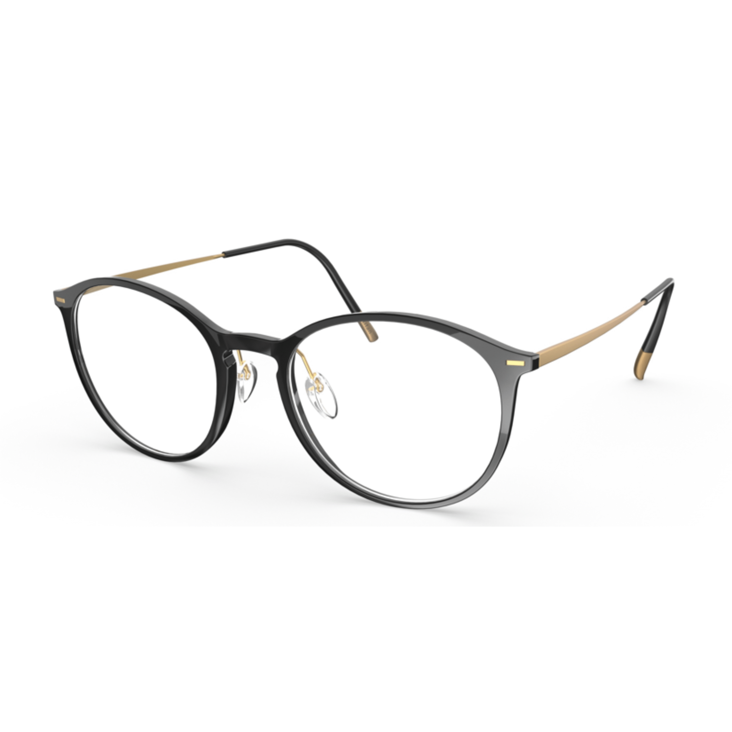 Silhouette-Fullrim-Mixed materials-亮黑色